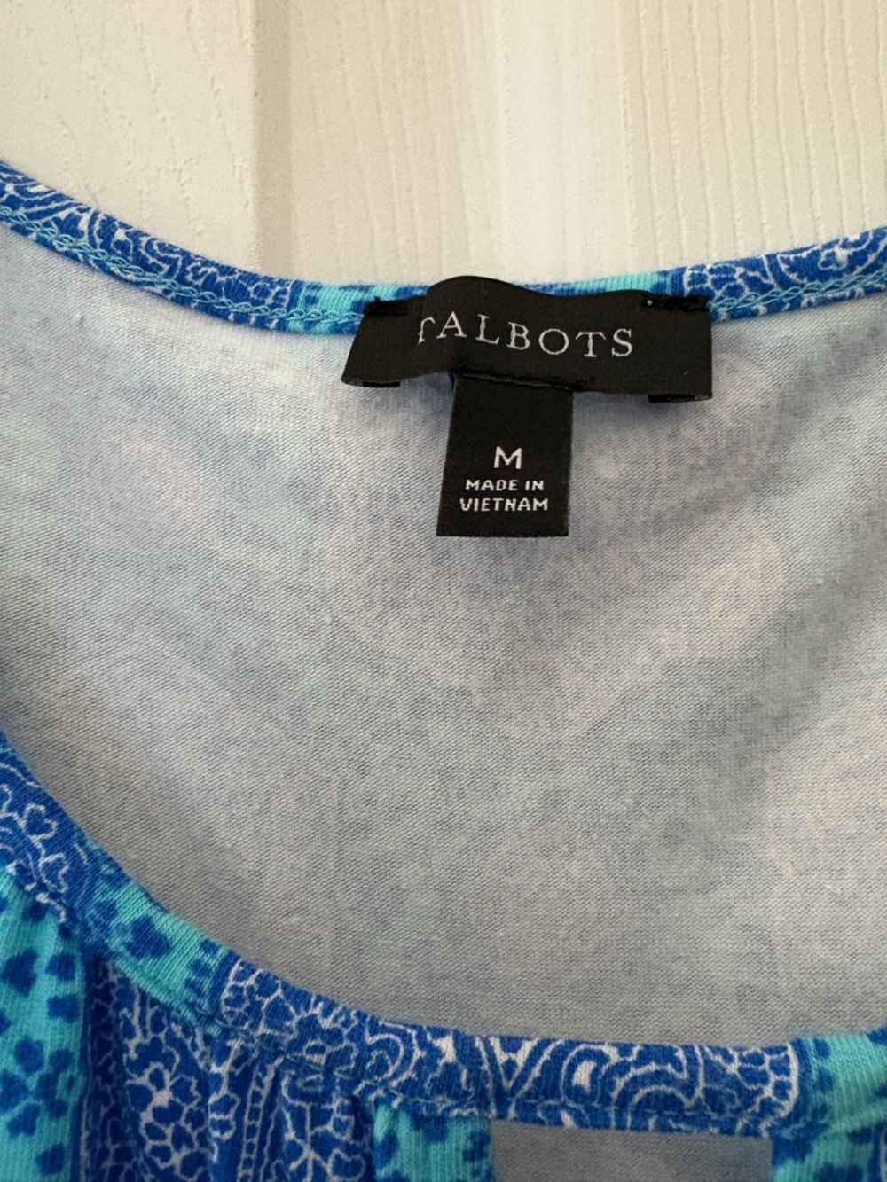 Talbots Blue Turquoise Printed Sleeveless Maxi Dress - Picture 5 of 5